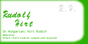 rudolf hirt business card
